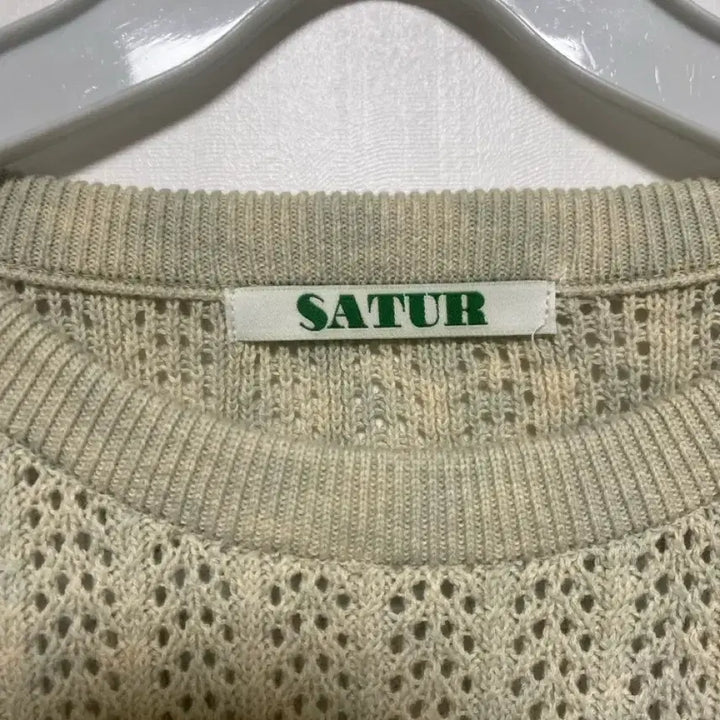 [BUNJANG] SATUR Natural Messed Knit Top / [SATUR] 세터 네츄럴 메시드 니트 L사이즈