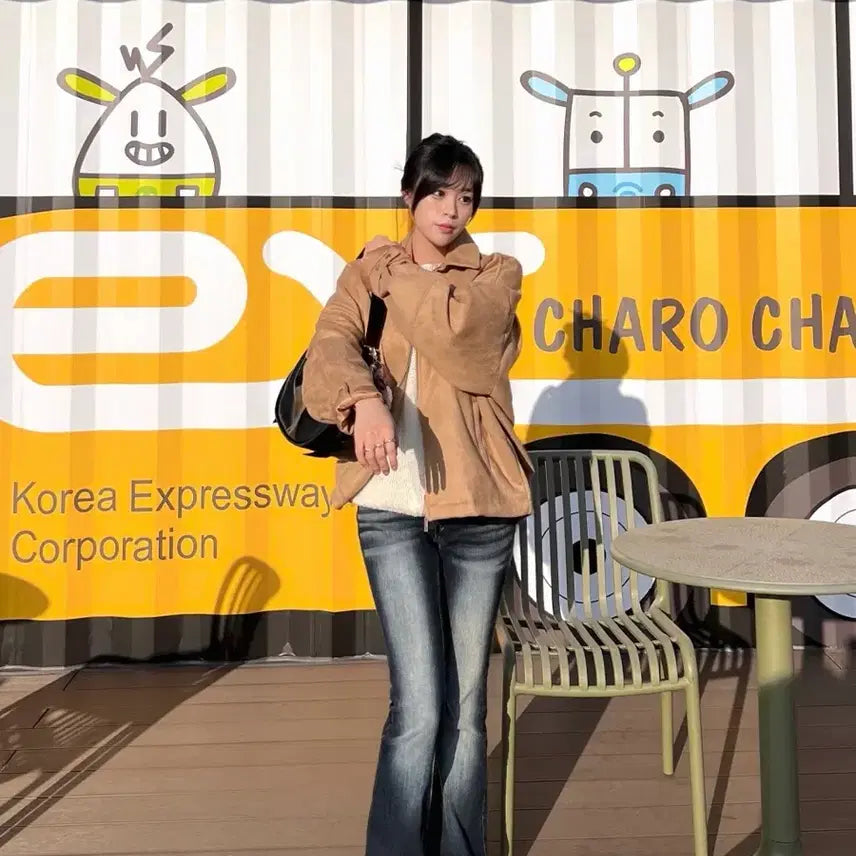 [BUNJANG] IronyPorn Suede Two-Way Jacket / 새것) 스웨이드 자켓 봄jk 아우터 집업 투웨이 자켓/ 아이러니포르노