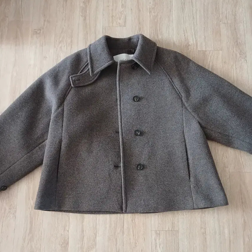 [BUNJANG] Facade Pattern Oversized Cashmere Half Coat Melange Brown XS / 파사드패턴 오버핏 캐시미어 하프 코트 멜란지 브라운 xs