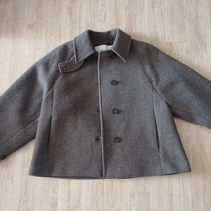 [BUNJANG] Facade Pattern Oversized Cashmere Half Coat Melange Brown XS / 파사드패턴 오버핏 캐시미어 하프 코트 멜란지 브라운 xs