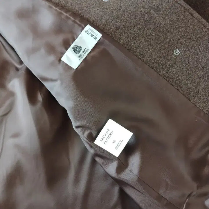 [BUNJANG] Facade Pattern Oversized Cashmere Half Coat Melange Brown XS / 파사드패턴 오버핏 캐시미어 하프 코트 멜란지 브라운 xs