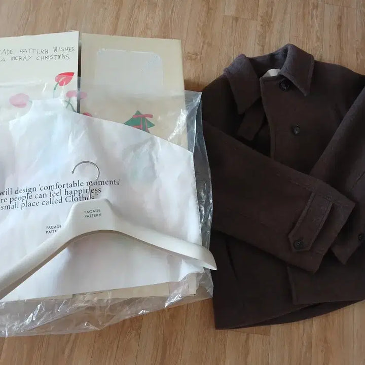 [BUNJANG] Facade Pattern Oversized Cashmere Half Coat Melange Brown XS / 파사드패턴 오버핏 캐시미어 하프 코트 멜란지 브라운 xs