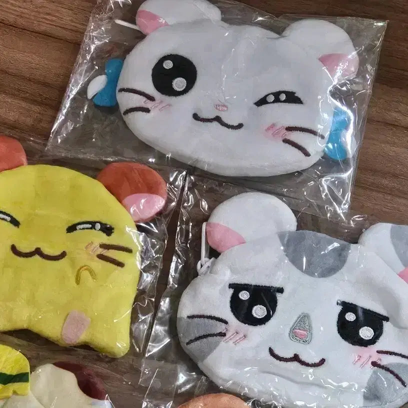 [BUNJANG] Hamutaro Face Pouch Doll Bag / 햄토리 얼굴 파우치 인형 가방 파우치 가챠 대장 미니미니 리본 냠냠