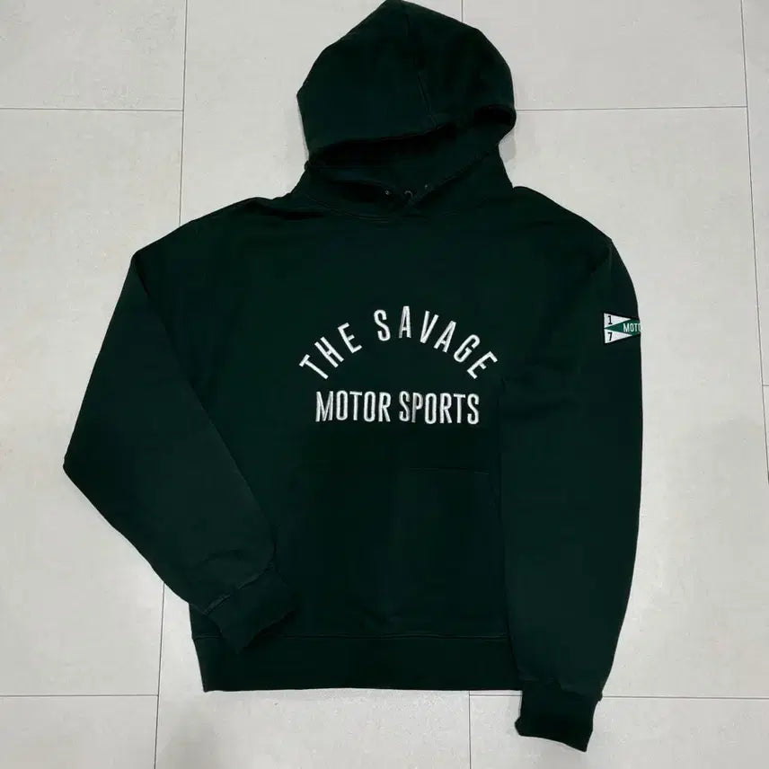 [BUNJANG] Savage Green Hooded Sweatshirt / 새비지 후드티(라지,그린)