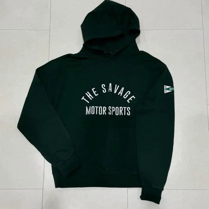 [BUNJANG] Savage Green Hooded Sweatshirt / 새비지 후드티(라지,그린)