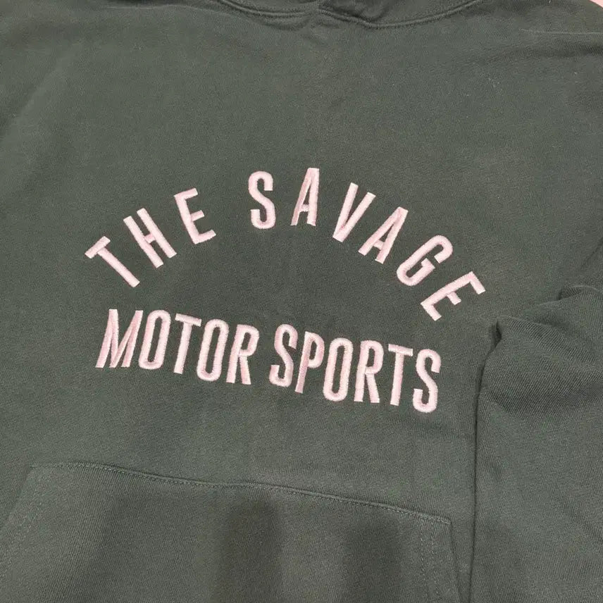 [BUNJANG] Savage Green Hooded Sweatshirt / 새비지 후드티(라지,그린)