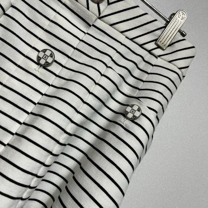 [BUNJANG] Lanvin Striped Flare Long Skirt / 랑방 마 혼방 스트라이프 패턴 플레어 롱 스커트 61
