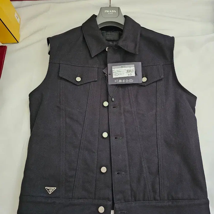 [BUNJANG] Prada Denim Vest / (새상품)프라다 데님베스트 누빔 패딩조끼 팝니다