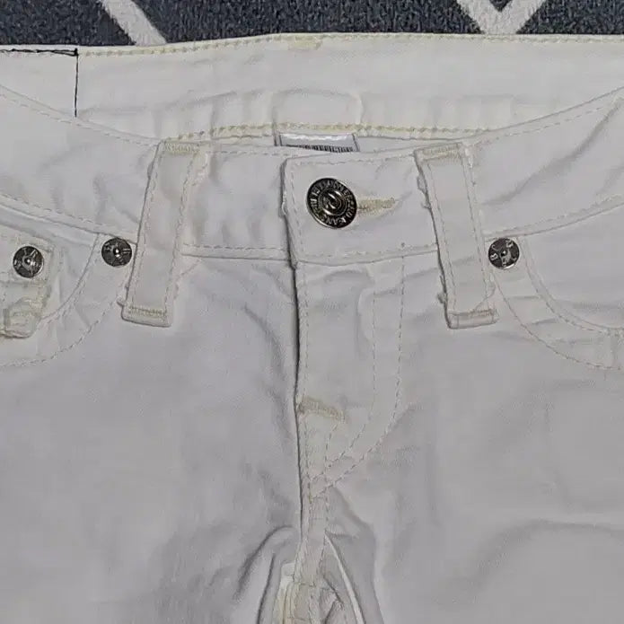 [BUNJANG] True Religion Whipstitch White Skinny Denim Jeans / [새상품급] 트루릴리전 휩스티치 화이트 스킨니 데님 (25사이즈)