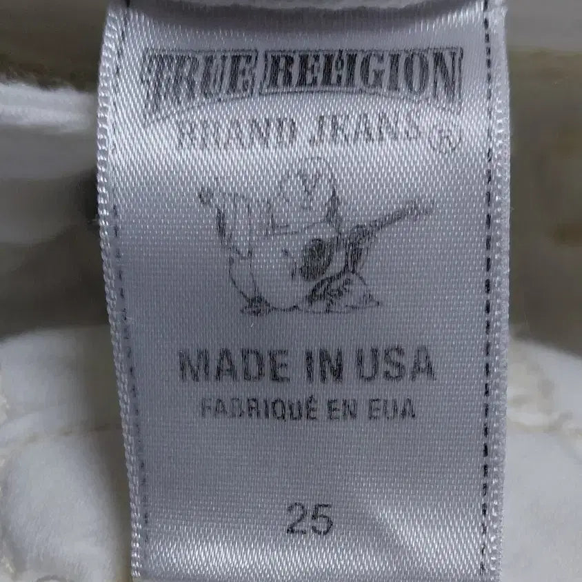 [BUNJANG] True Religion Whipstitch White Skinny Denim Jeans / [새상품급] 트루릴리전 휩스티치 화이트 스킨니 데님 (25사이즈)