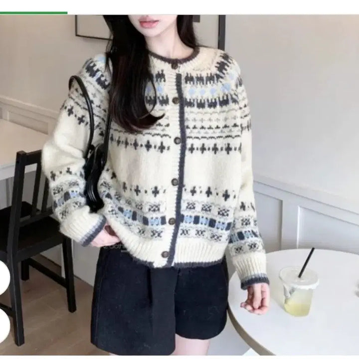 [BUNJANG] Milky Way Soft Pattern Cardigan / @ 밀크웨이 부드러운 패턴 가디건