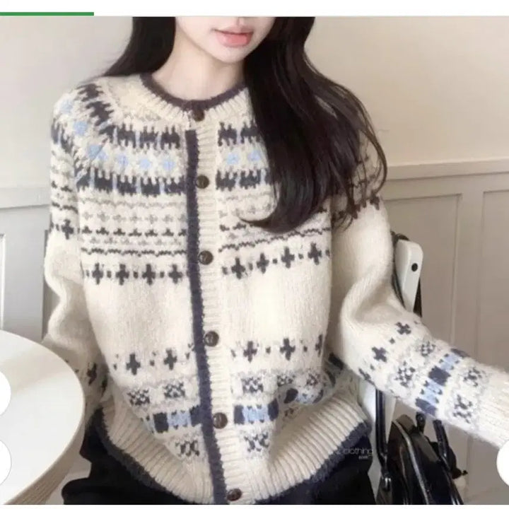 [BUNJANG] Milky Way Soft Pattern Cardigan / @ 밀크웨이 부드러운 패턴 가디건