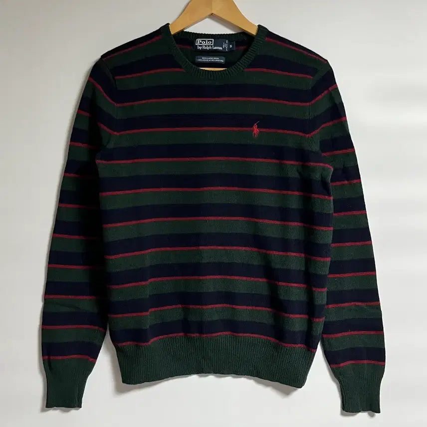 [BUNJANG] Polo Ralph Lauren Striped Wool Knit Sweater (S) / 폴로 랄프로렌 단가라 스트라이프 울니트 스웨터 S