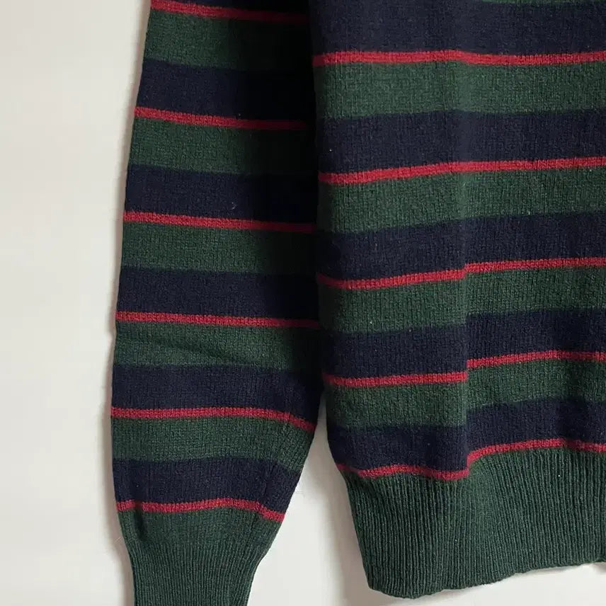 [BUNJANG] Polo Ralph Lauren Striped Wool Knit Sweater (S) / 폴로 랄프로렌 단가라 스트라이프 울니트 스웨터 S