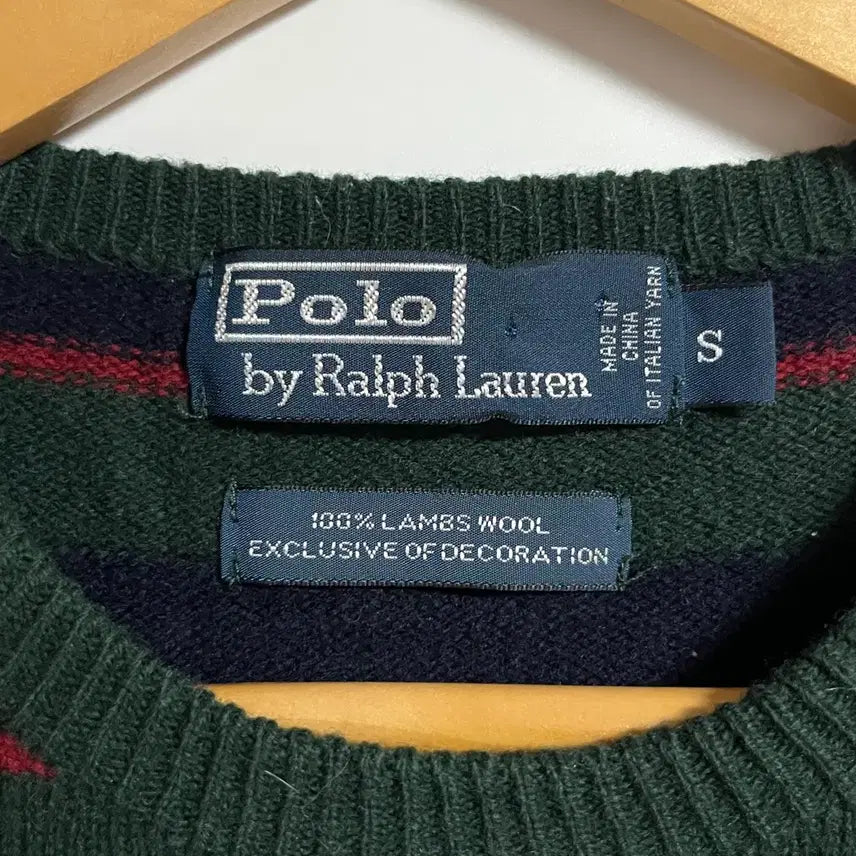 [BUNJANG] Polo Ralph Lauren Striped Wool Knit Sweater (S) / 폴로 랄프로렌 단가라 스트라이프 울니트 스웨터 S