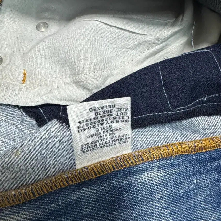 [BUNJANG] Polo Jeans Distressed Baggy Pants / 폴로 진스 디스트레스트 배기팬츠 릴렉스 핏 35x30