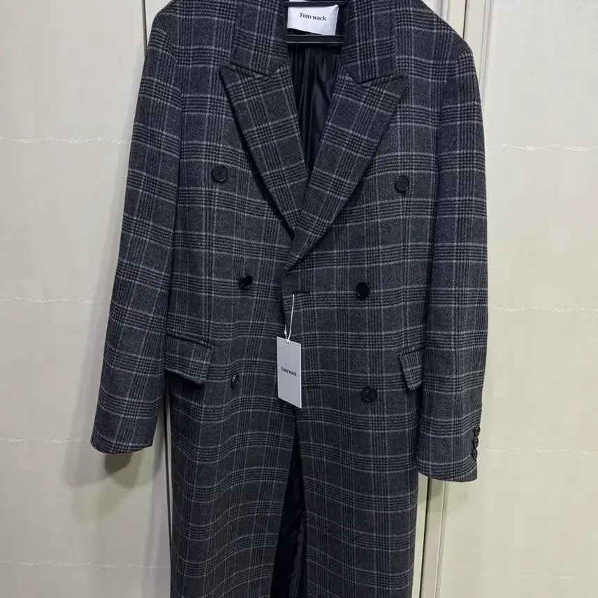 [BUNJANG] Toni Wek Check Long Coat / 토니웩 체크 롱 코트 새제품