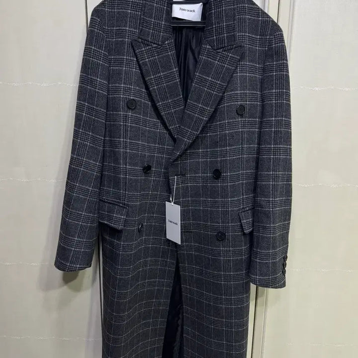 [BUNJANG] Toni Wek Check Long Coat / 토니웩 체크 롱 코트 새제품