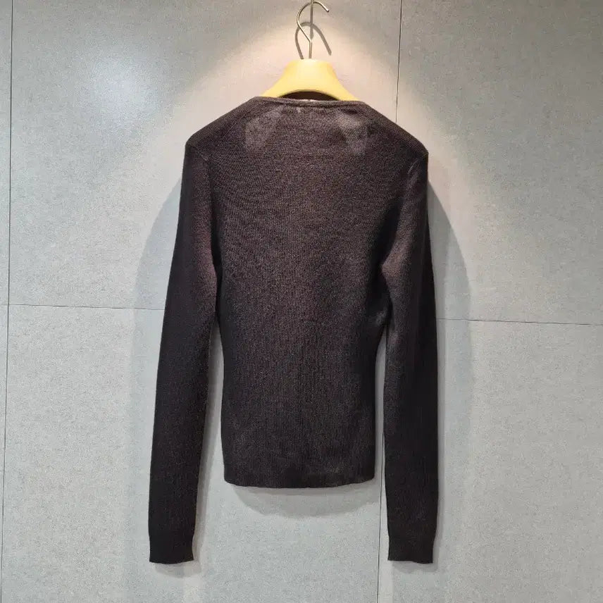 [BUNJANG] GUCCI Cashmere V-Neck Long Sleeve T-Shirt / GUCCI 구찌 정품 여성 V넥 캐시미어 진그레이 긴팔 티셔츠
