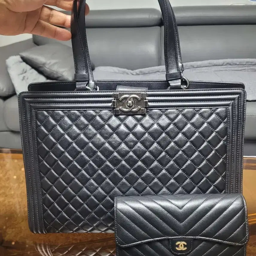 [BUNJANG] Chanel Coco Handle Wallet Set / 풀박 샤넬 코코핸들 내장칩   장지갑세트가격