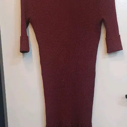 [BUNJANG] Hanssem Mine Knit Long Dress Burgundy / 한섬마인  니트 롱 원피스 버건디 호칭85-95-160상태깨끗해요