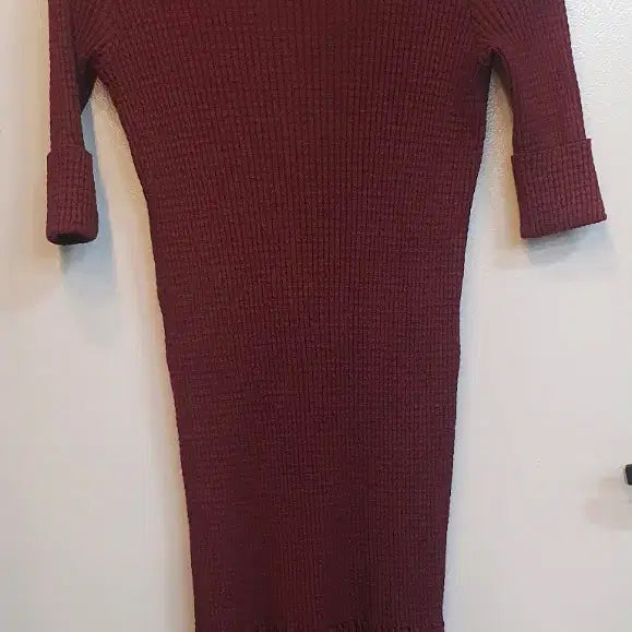 [BUNJANG] Hanssem Mine Knit Long Dress Burgundy / 한섬마인  니트 롱 원피스 버건디 호칭85-95-160상태깨끗해요