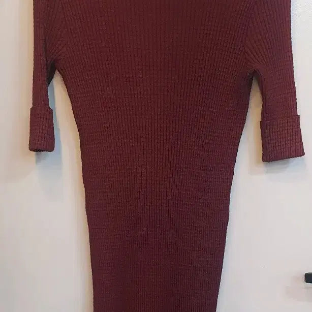 [BUNJANG] Hanssem Mine Knit Long Dress Burgundy / 한섬마인  니트 롱 원피스 버건디 호칭85-95-160상태깨끗해요