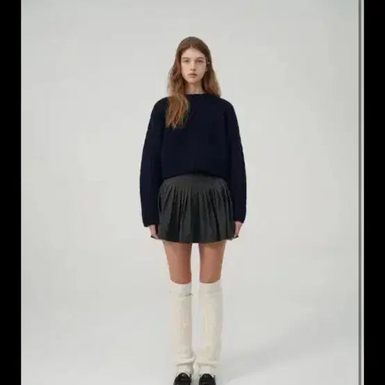 [BUNJANG] The Barnet Snow Crystal Knit Sweater Navy / 더바넷 스노우 크리스탈 니트 스웨터 네이비