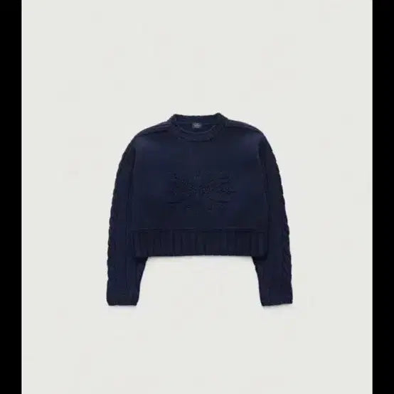 [BUNJANG] The Barnet Snow Crystal Knit Sweater Navy / 더바넷 스노우 크리스탈 니트 스웨터 네이비