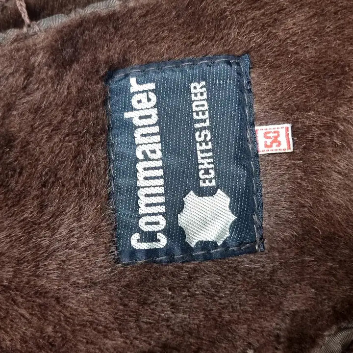 [BUNJANG] 80s Commandr Suede Brown Leather Jacket (Size 100) / 80s commandr스웨이드브라운 b-6 무스탕 가죽 자켓(100)