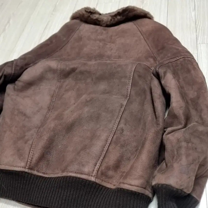 [BUNJANG] 80s Commandr Suede Brown Leather Jacket (Size 100) / 80s commandr스웨이드브라운 b-6 무스탕 가죽 자켓(100)