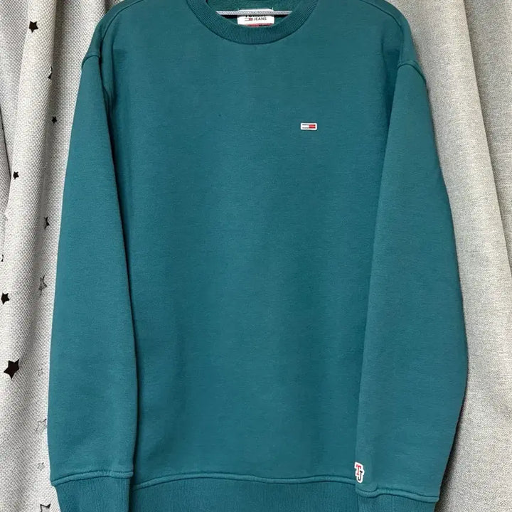 [BUNJANG] Tommy Hilfiger Small Logo Green Sweatshirt / 타미진스 스몰 로고 그린 맨투맨 S
