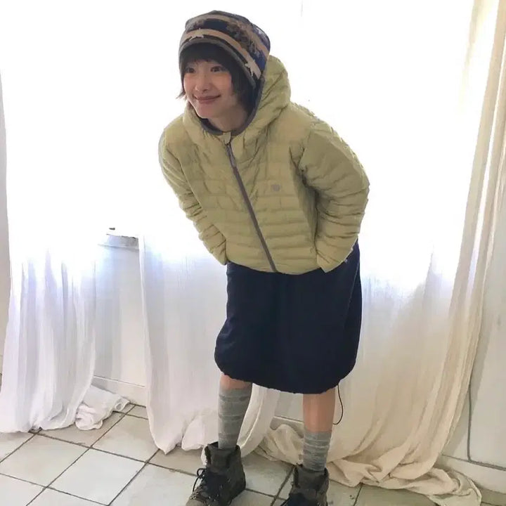 [BUNJANG] Ateez Navy Fleece Midi Skirt / aeae 발룬 후리스 미디스커트 네이비