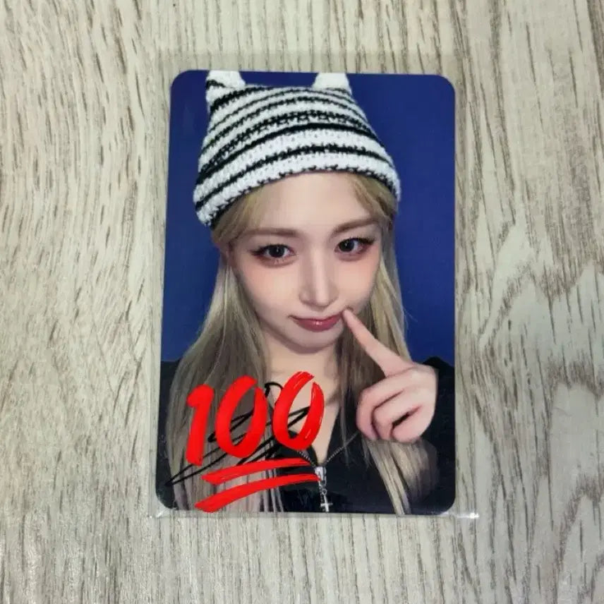 엔믹스 해원 블루발렌타인 메이크스타 싸인포카