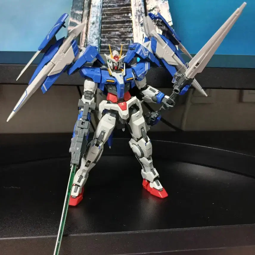 [BUNJANG] RG 00 Raiser Assembled Model Kit / RG 더블오라이저 가조립, 건식 데칼 완료(건담,프라모델,반다이)
