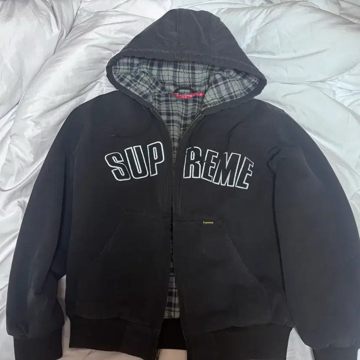 [BUNJANG] Supreme Reflective Arc Hooded Work Jacket S / 슈프림 리플렉티브 아크 후드 워크 자켓 S