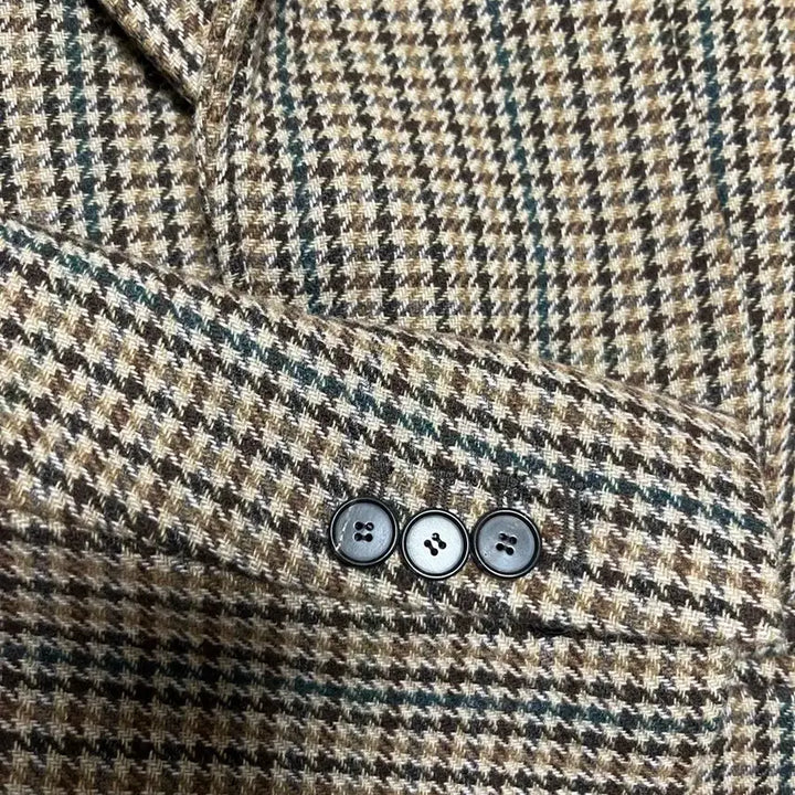 [BUNJANG] Recto 70s Dogtooth Check Wool Blazer Jacket / 렉토 (recto) 21FW 70s 도그투스 체크 울 블레이저 자켓