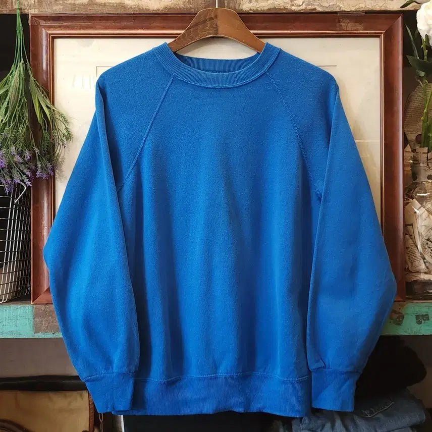 [BUNJANG] BW 90s Vintage Sweatshirt Blue L / 90s BW 빈티지 스웻셔츠 플레인 스웻셔츠 블루 L
