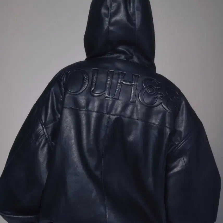 [BUNJANG] Yoo Hee Leather Jacket / 유희 레더 점퍼 가죽 자켓