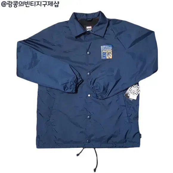 [BUNJANG] Vans x Marvel Black Panther Coach Jacket / 반스 x 마블 스트릿 블랙펜서 코치 자켓
