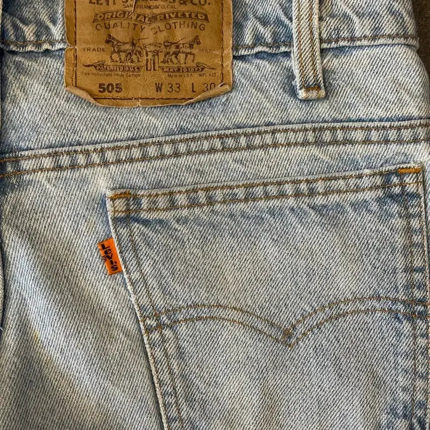 [BUNJANG] Levi's 505 Orange Tab Jeans / 90s 리바이스 USA orange tab 505 W33 L30