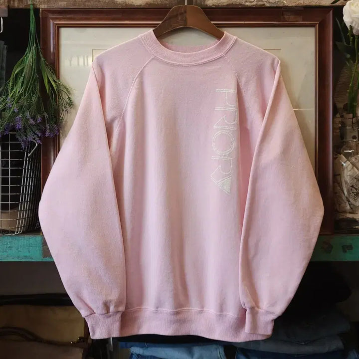 [BUNJANG] Vintage Hanes Sweatshirt Light Pink L / 90s 헤인즈 빈티지 스웻셔츠 플레인 스웻셔츠 라이트 핑크 L