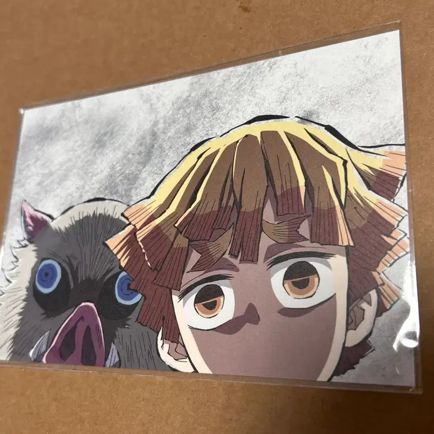 [BUNJANG] Demon Slayer Zenitsu &amp; Inosuke Postcard / 귀멸의 칼날 전집중전 막간화 젠이츠 이노스케 엽서 귀칼