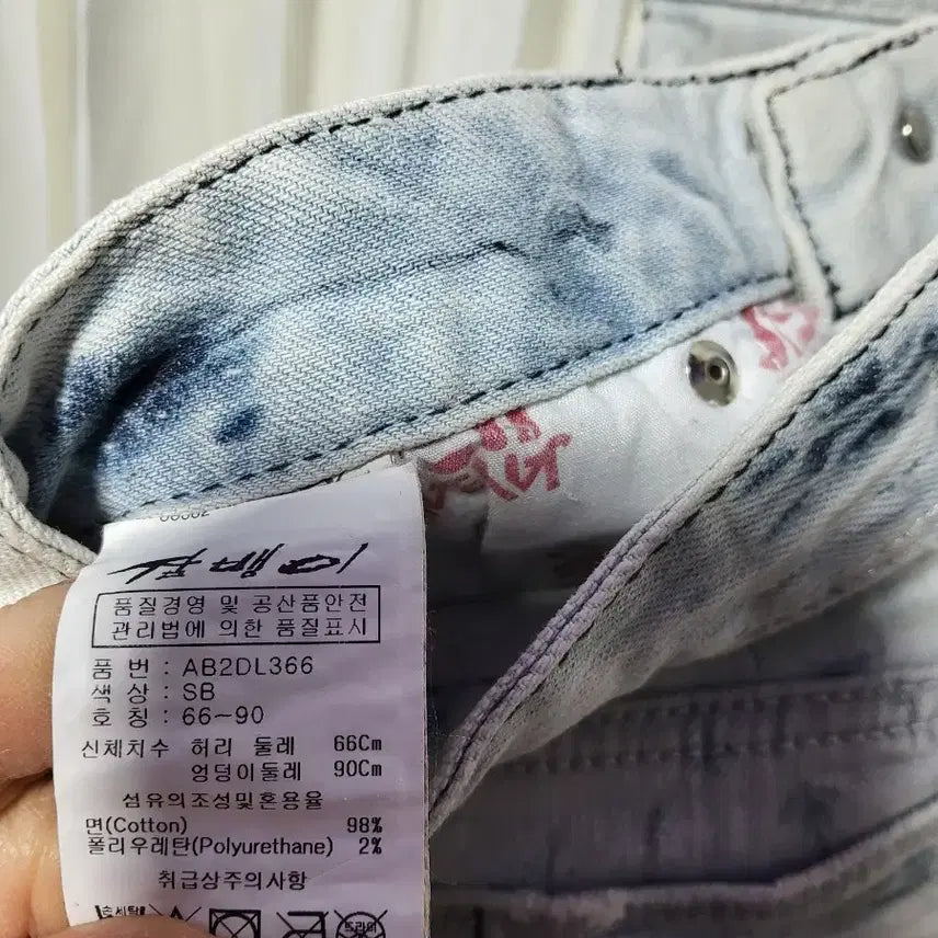 [BUNJANG] JAMBANGEE Women's Washed Denim Shorts / 잠뱅이 JAMBANGEE 여성 워싱 큐빅 데님 숏팬츠