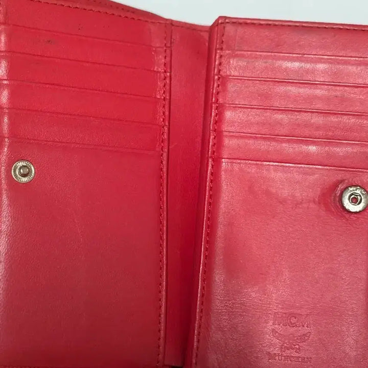 [BUNJANG] MCM Pink Leather Wallet / MCM 중지갑 핫핑크 정품