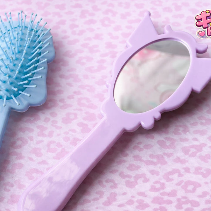 [BUNJANG] Sanrio Kuromi Cushion Brush and Hand Mirror / 산리오쿠로미 쿠션 빗, 손거울