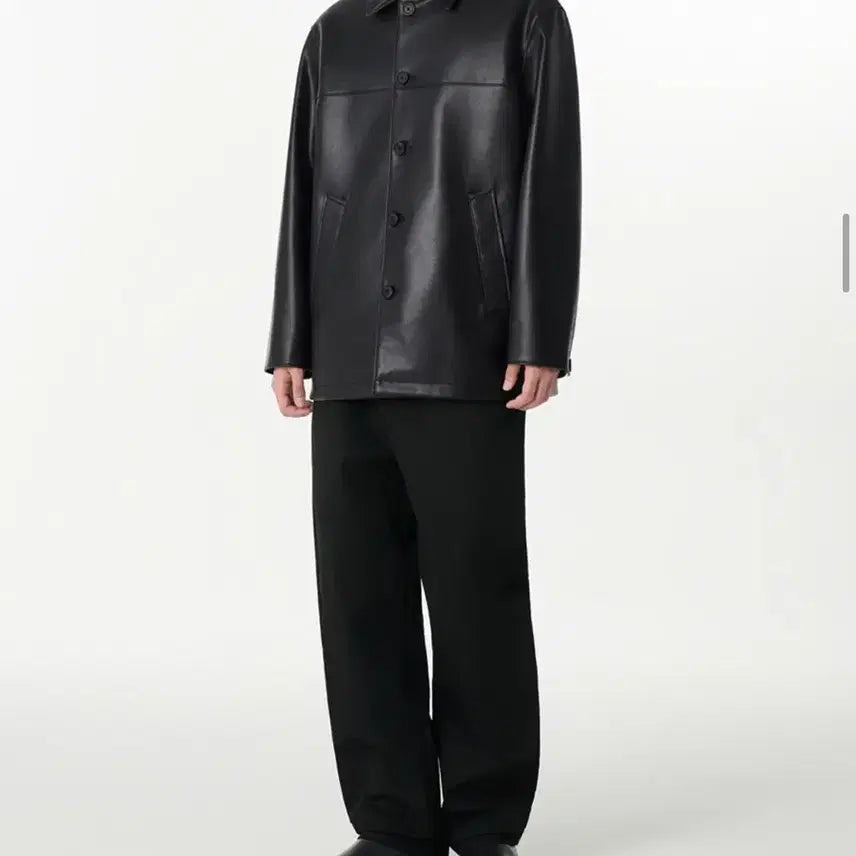 [BUNJANG] Noh Hongchul Lucky Guy Synthetic Leather Car Coat XL / 노홍철 럭키가이 신세틱 레더 카코트 XL