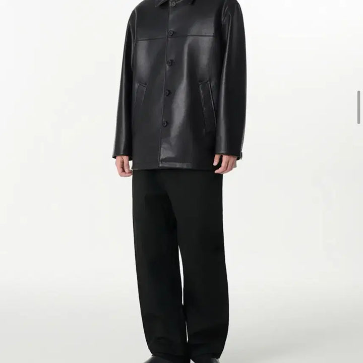 [BUNJANG] Noh Hongchul Lucky Guy Synthetic Leather Car Coat XL / 노홍철 럭키가이 신세틱 레더 카코트 XL