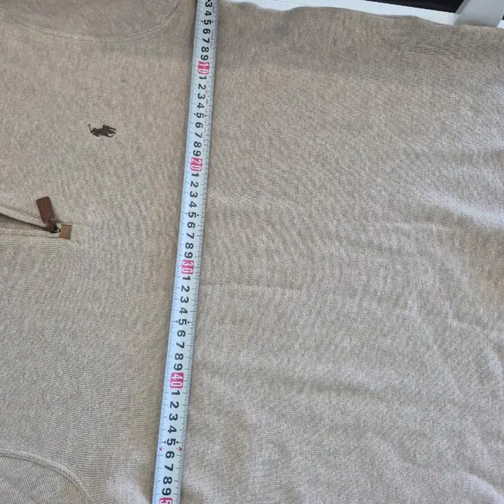 [BUNJANG] Polo Ralph Lauren Half-Zip Sweatshirt (Beige) / 폴로 랄프로렌 반집업 맨투맨 실측 95~100