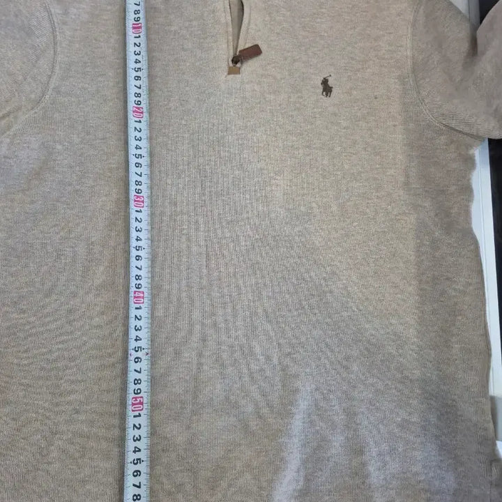 [BUNJANG] Polo Ralph Lauren Half-Zip Sweatshirt (Beige) / 폴로 랄프로렌 반집업 맨투맨 실측 95~100